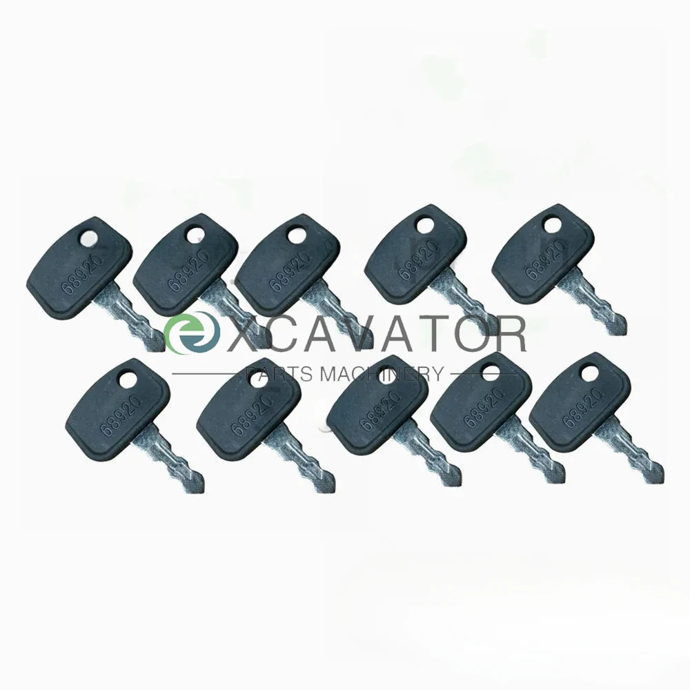 10 Piece PL501-68920 Ignition Key For Sakai Kubota Heavy Equipment Excavator Construction  RTV500 ZD RTV900 B BX F GR  T9  W9
