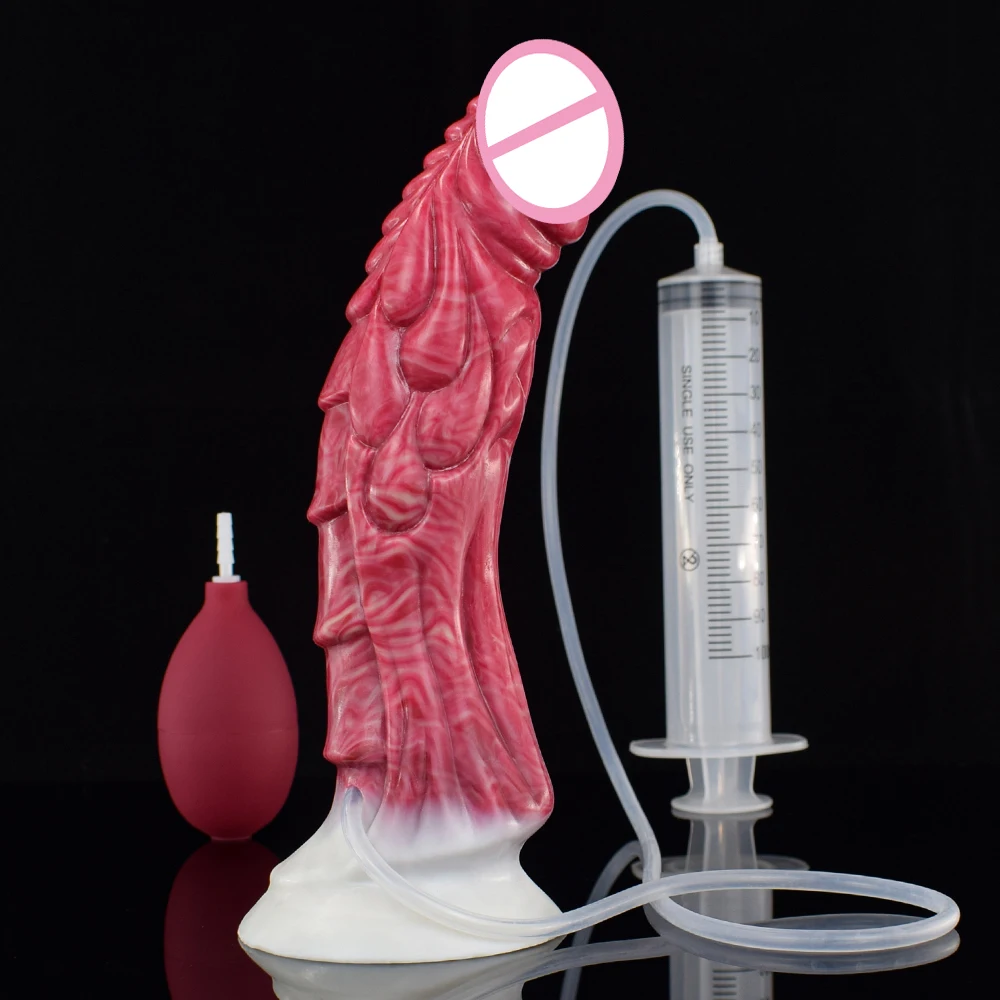 NNSX Realistic Squirting Dildo Anal Plug Silicone Dragon Penis Fantasy Masturbator Ejaculation Dick Adult Sex Toys For Women Men 3