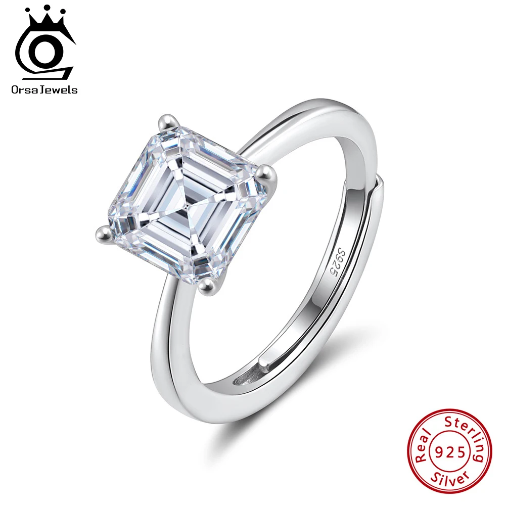 

ORSA JEWELS 1-4ct Moissanite Ring For Women 925 Sterling Silver Lab Diamond Engagement Wedding Band for Women Jewelry SMOR04
