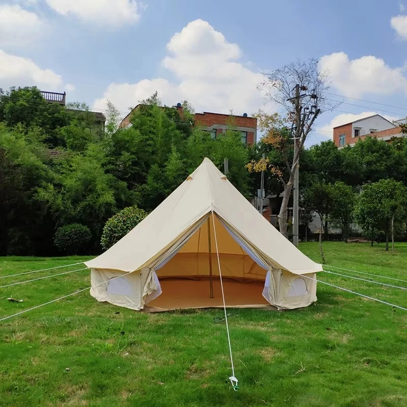 Tenda Glamping Bell per tendone in tela di cotone bianco da 3 m 4 m 5 m 6 m