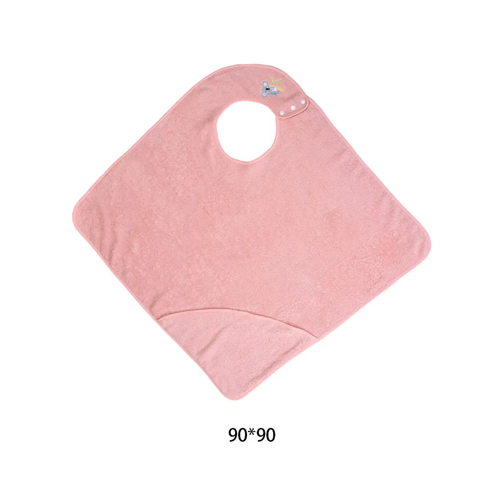 Asciugamano morbido e assorbente progettato per il tempo del bagno genitore-figlio Asciugamano grembiule super assorbente kaki 90 * 90 cm