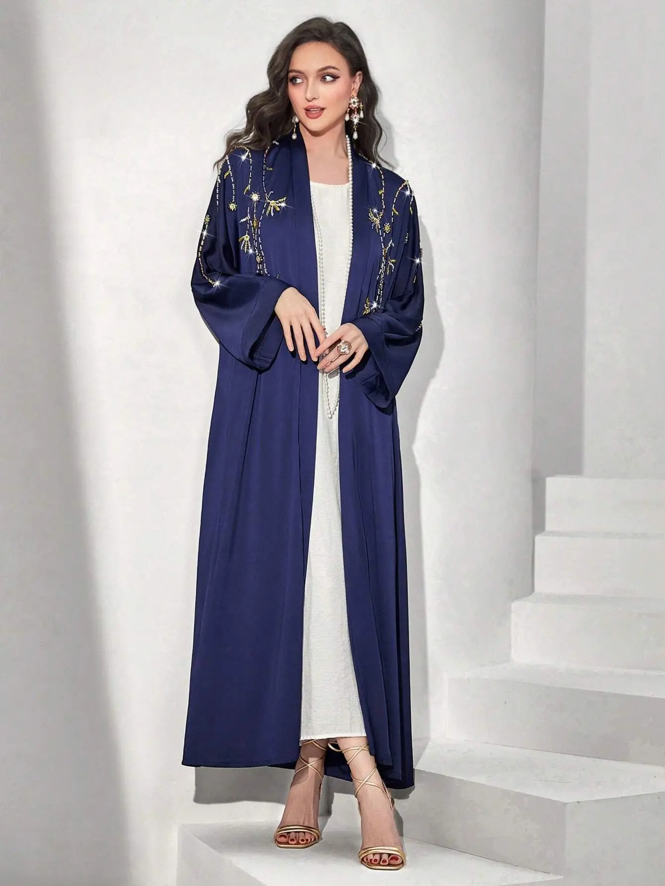 Eid Diamond Abaya for Women Jalabiya Dress Muslim Caftan Arab Morocco Kaftan Abayas Long Dresses Robe Woman Ramadan Vestidos