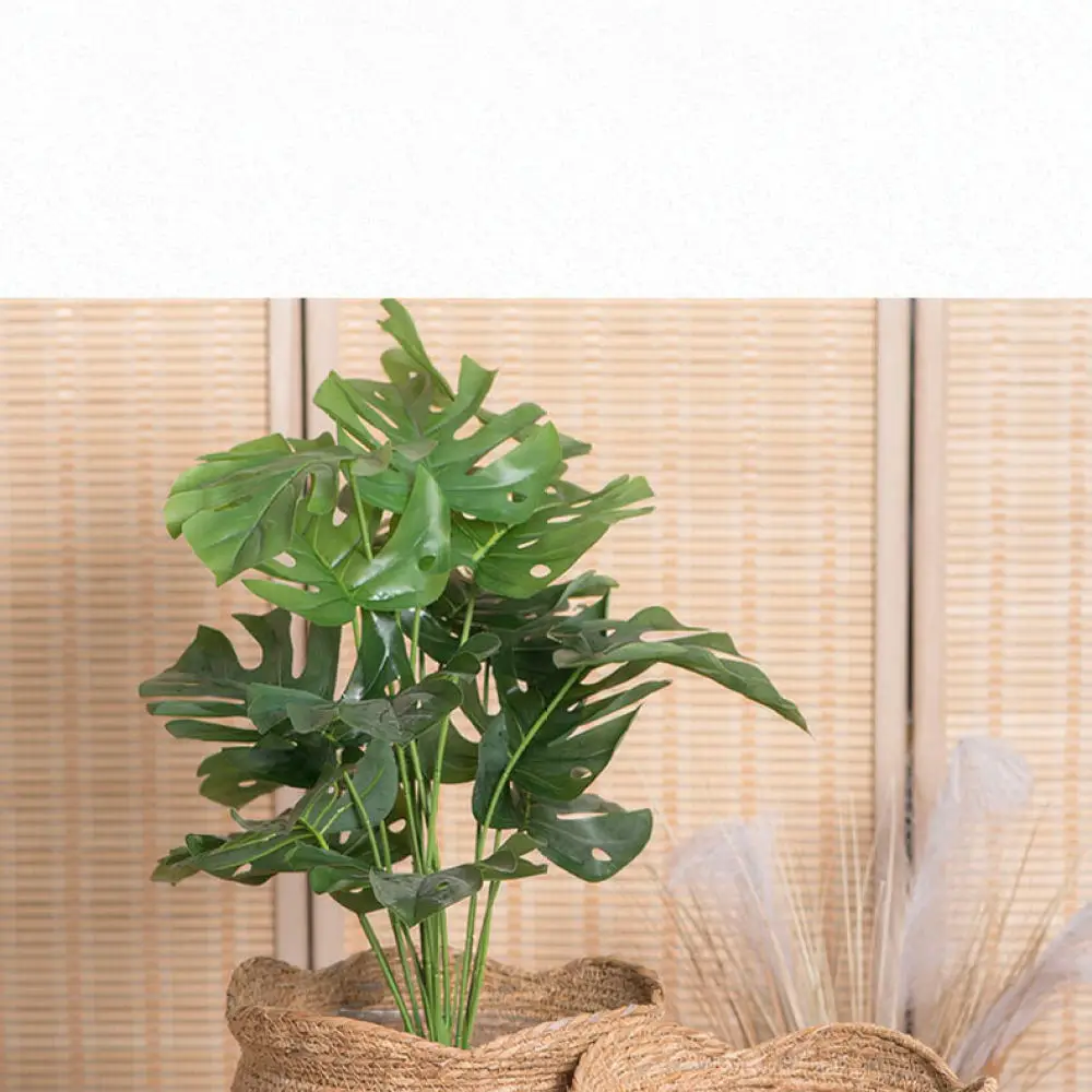 Natural Handwoven Straw Plant Pot Rustic Nordic Storage Basket Decorative Flower Container For Home Office Garden Use