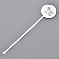 20/50/100Pcs Personalised Round Drink Stirrers Wedding Acrylic Tag Bachelorette Party Cocktail Stirrer Baby Shower Decorations 6