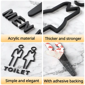 3D-Akrilik Malzeme, Kapı, Etiket, Etiket, Siyah-Altın-Ev, Otel ve Halka açık yerler için dekorasyon Akrilikteki isimlerin ilk 10 satışı-no. 7