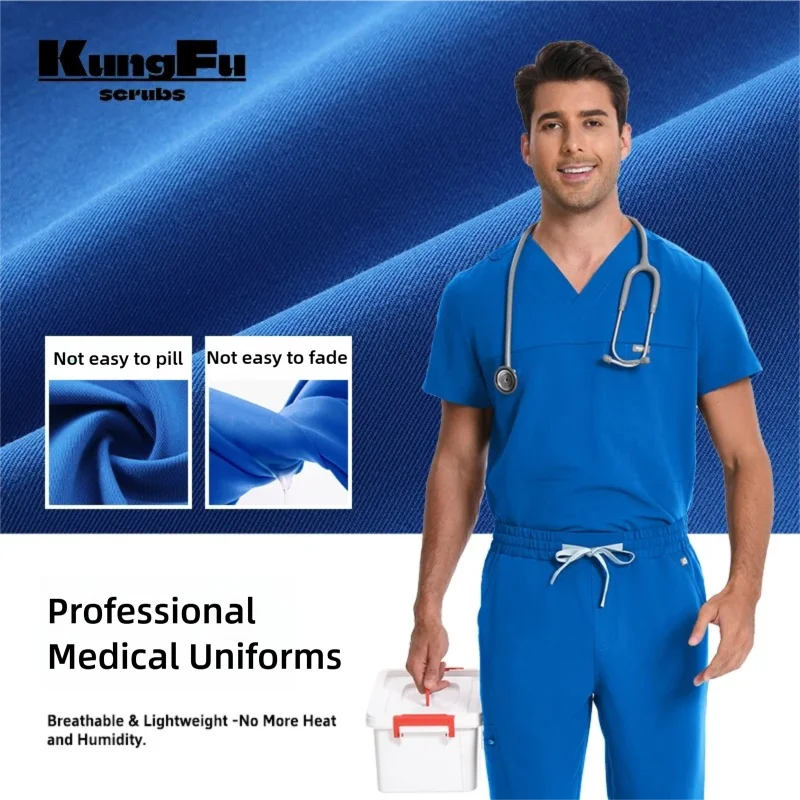 Uniforme chirurgical, ensemble de 2 pièces, vêtements de travail antibactériens et imperméables, nouvelle collection 2026