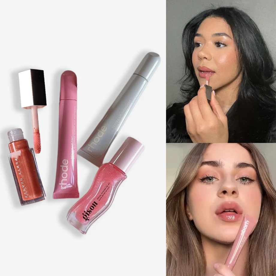 Brand Makeup Collection Fenty 9ml Universal Lip Gloss and Peptide Lip Tint 10ml Hydrating Glossy Finish Liquid Lipstick