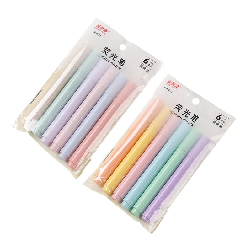 

Highlighters Mild Assorted Colours Highlighters Pens Lovely Pastel Highlighter with Tip No Bleed Dry Fast Durable