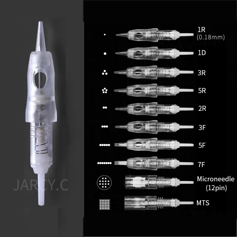 20/50pcs Tattoo Cartridge Needles Screw Needles For Semi Permanent Makeup Microblading Machine for Eyebrow Lip Micropigmentation