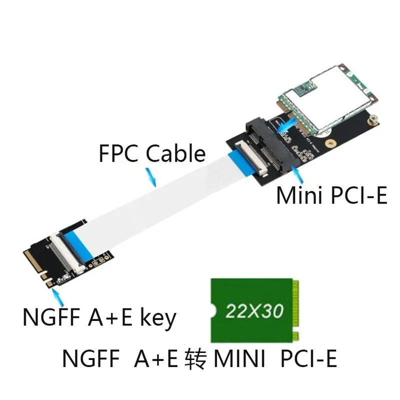 M.2 NVME Key M To Key A + E FPC расширение Cable адаптер NGFF Card Riser Card NVME Converter для Windows 2000/7/8/10 для SSD