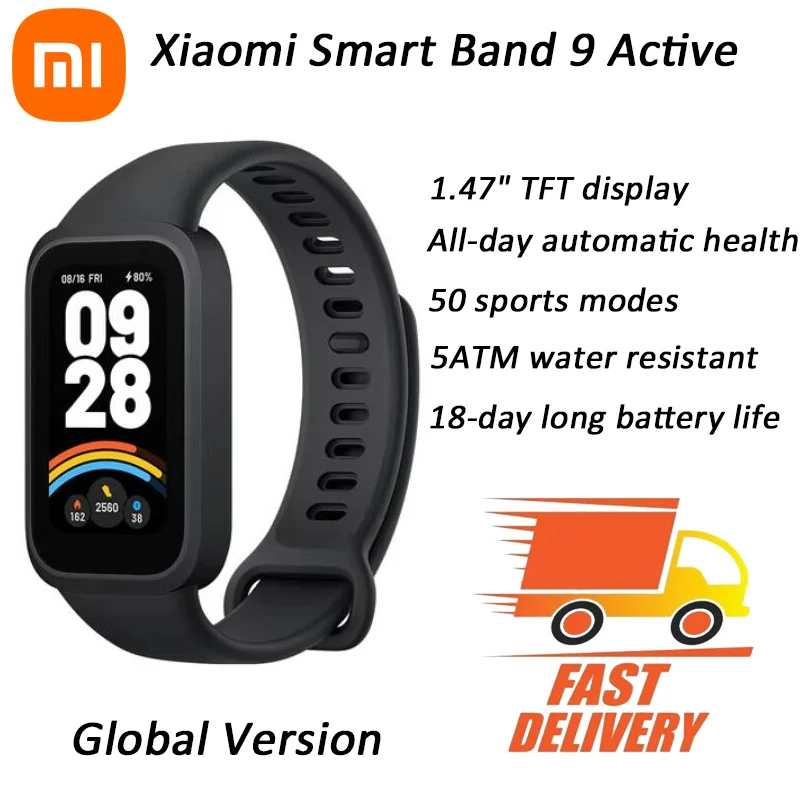 Global Version Xiaomi Smart Band 9 Active Bluetooth Smartwatch 1.47