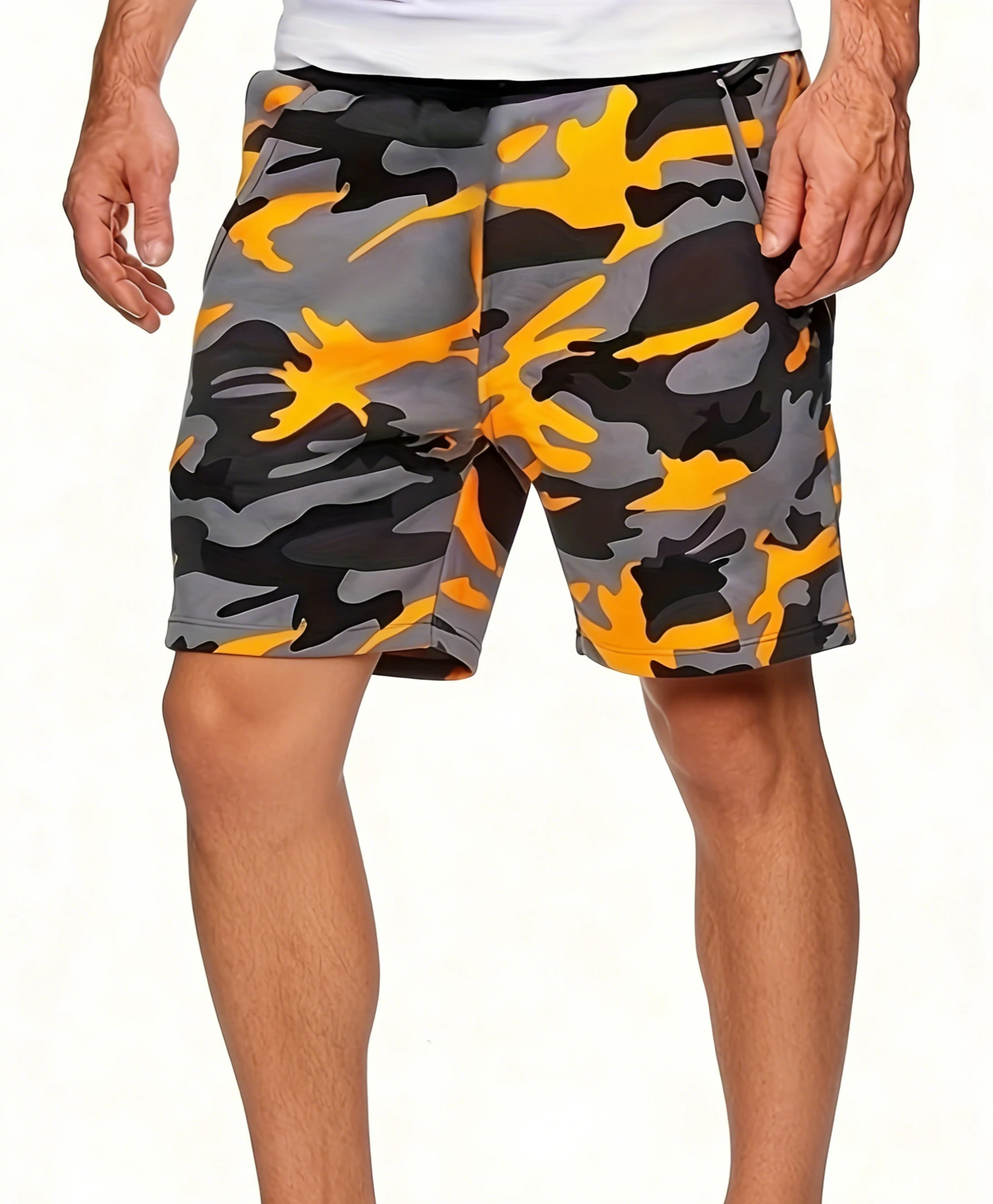 

Лидер продаж 2026: Модные летние мужские шорты с 3D-принтом в стиле милитари, для активного отдыха, с камуфляжным узором, уличная мода