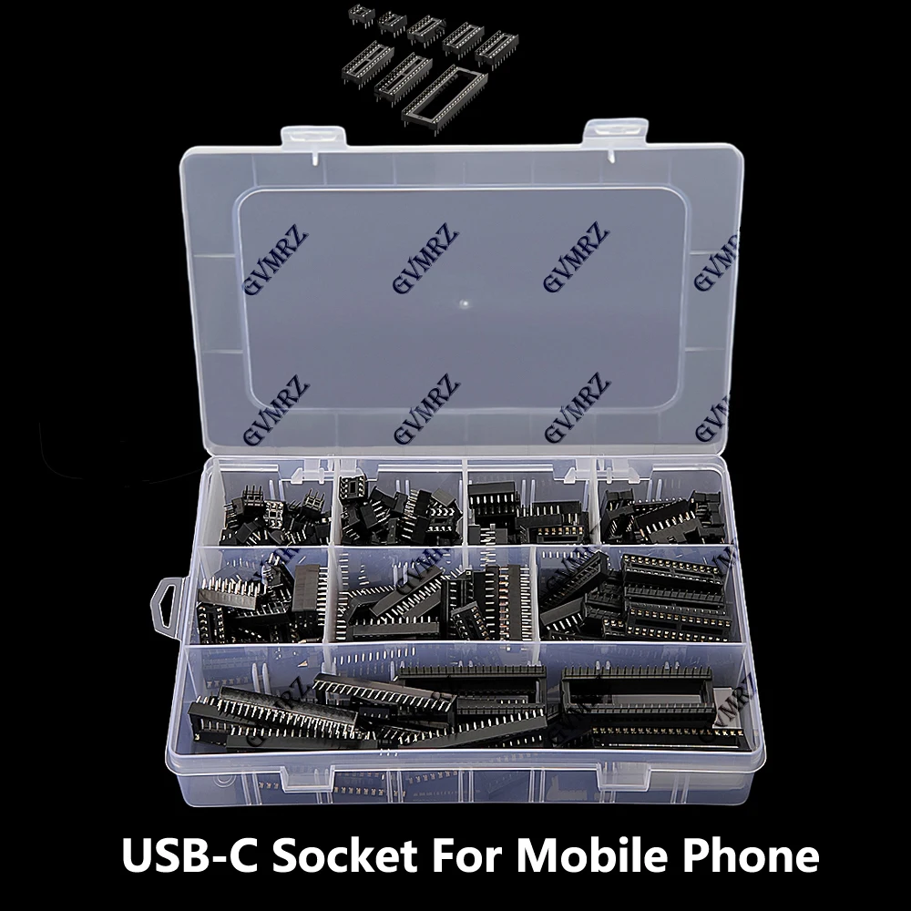 150PCS/lot with Box DIP IC Sockets Adaptor Solder Type Socket Kit 6 8 14 16 18 24 28 40 Pin IC Connector DIP-6 DIP-8 DIP-14