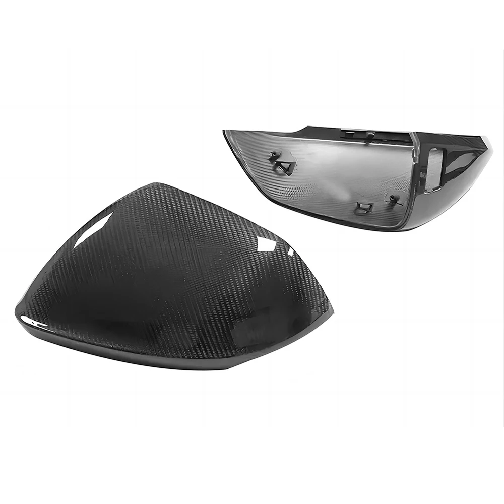 Replacement Rearview Side Mirror Covers Cap For Audi 18-22 Q8 RSQ8 Lamborghini URUS Dry Carbon Fiber Shell Blind Spot Assist YES