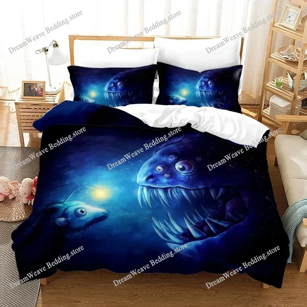 3D Print Anime Monster Bedding Set Single Twin Full Queen King Size Animal Tag Lion Wolf Bed Set Adult Bedroom Duvetcover Set592 3