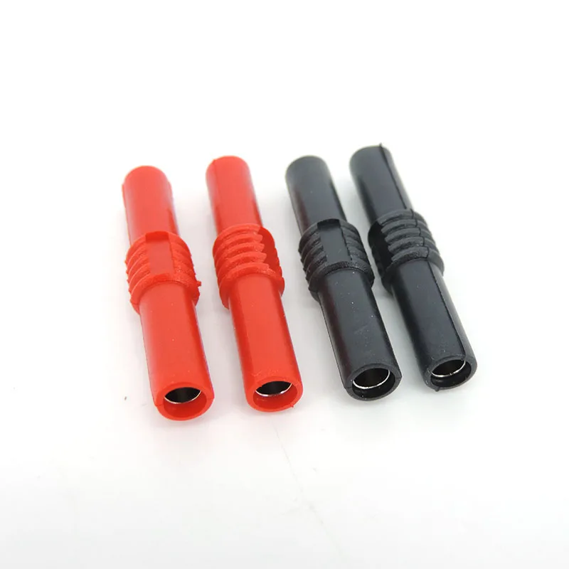 1pair 2pair 4mm banana connector socket female to female adapter extension Insulated Banana plug Coupler