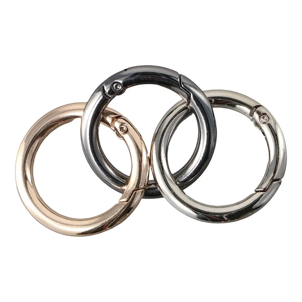 DIY Durable Circle Handbag Ring Purse Buckle Keyring Hook Spring Snap Hook