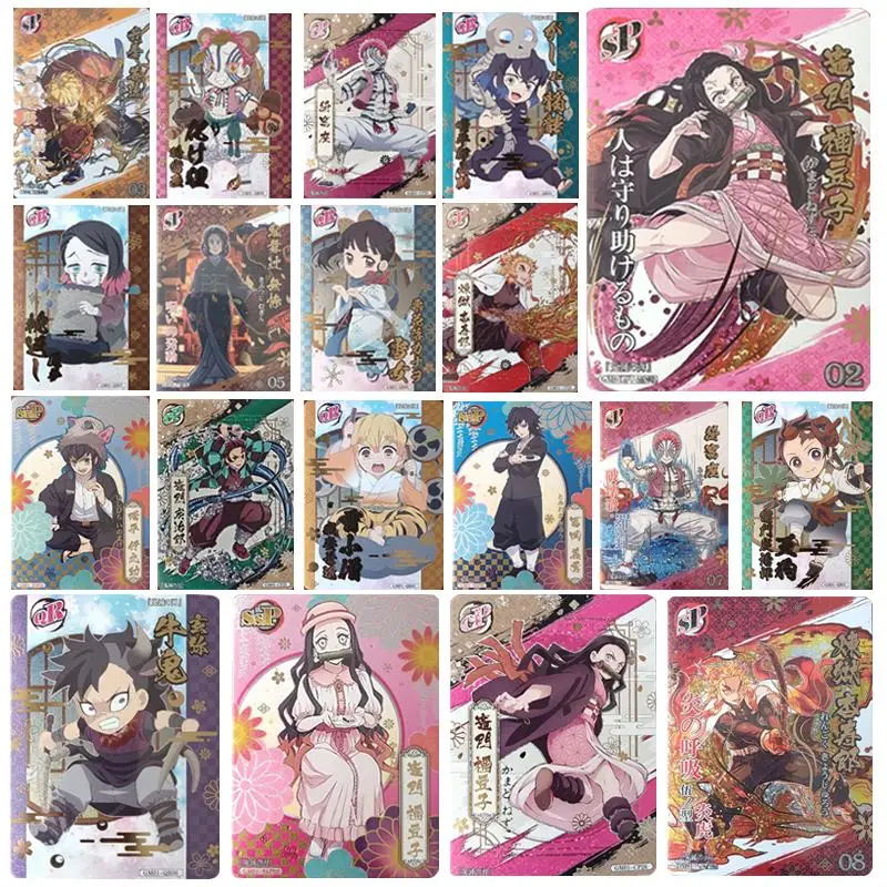 

Anime Demon Slayer Kibutsuji Muzan Akaza Tomioka Giyuu Kamado Nezuko Rengoku Kyoujurou collection card Christmas birthday gift