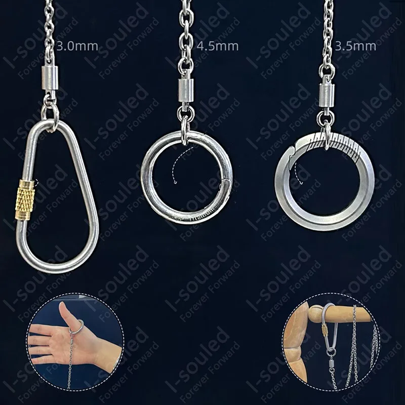 Pure Titanium Anti-Bite Parrot Anklet Leash, Escape-Proof Heavy Duty Bird Foot Chain for Cockatiel Parakeet, 3.0mm 3.5mm 4.5mm