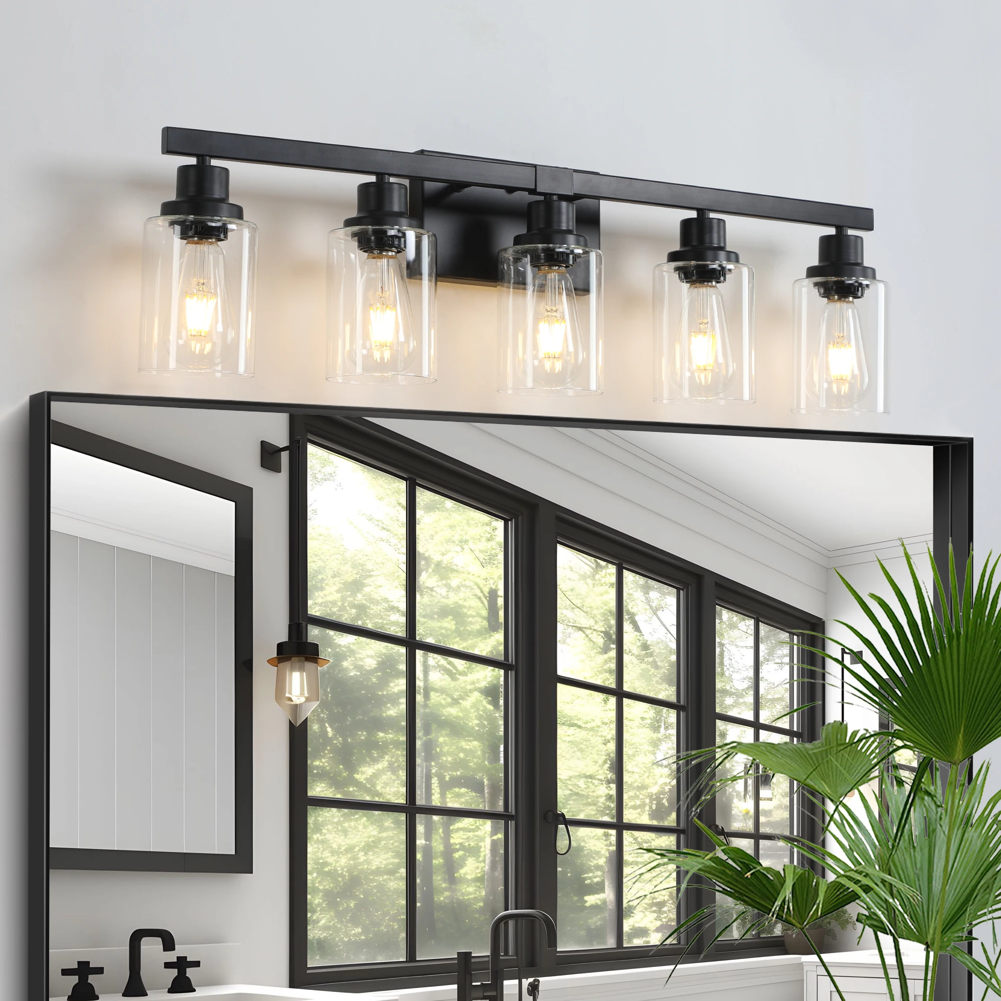 LED Modern Vanity Light Fixtures 5 Lights Mirror Bathroom Wall Lights Bathroom Decorative Lighting For Bedroom Bathroom