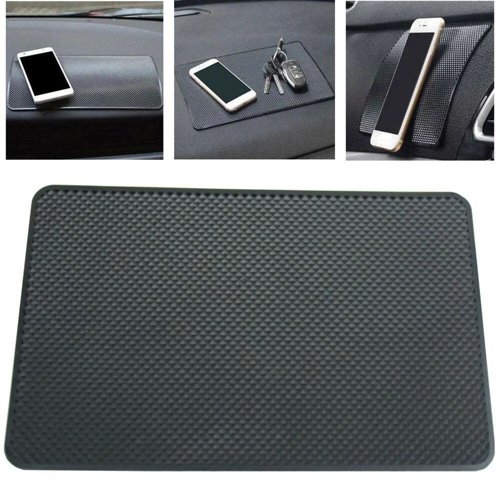 Grand support intérieur antidérapant en caoutchouc pour tableau de bord de voiture, tapis pour téléphone portable, tableau de bord de véhicule