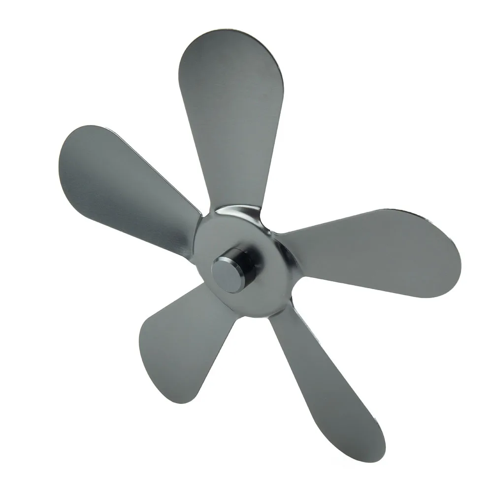 Ofenventilator, Ventilatorflügel, 172 mm, 1 Stück, Zubehör, Eisengrau, leichter Kaminrohrventilator für thermische Kraftöfen, 5-Blatt-Ventilator