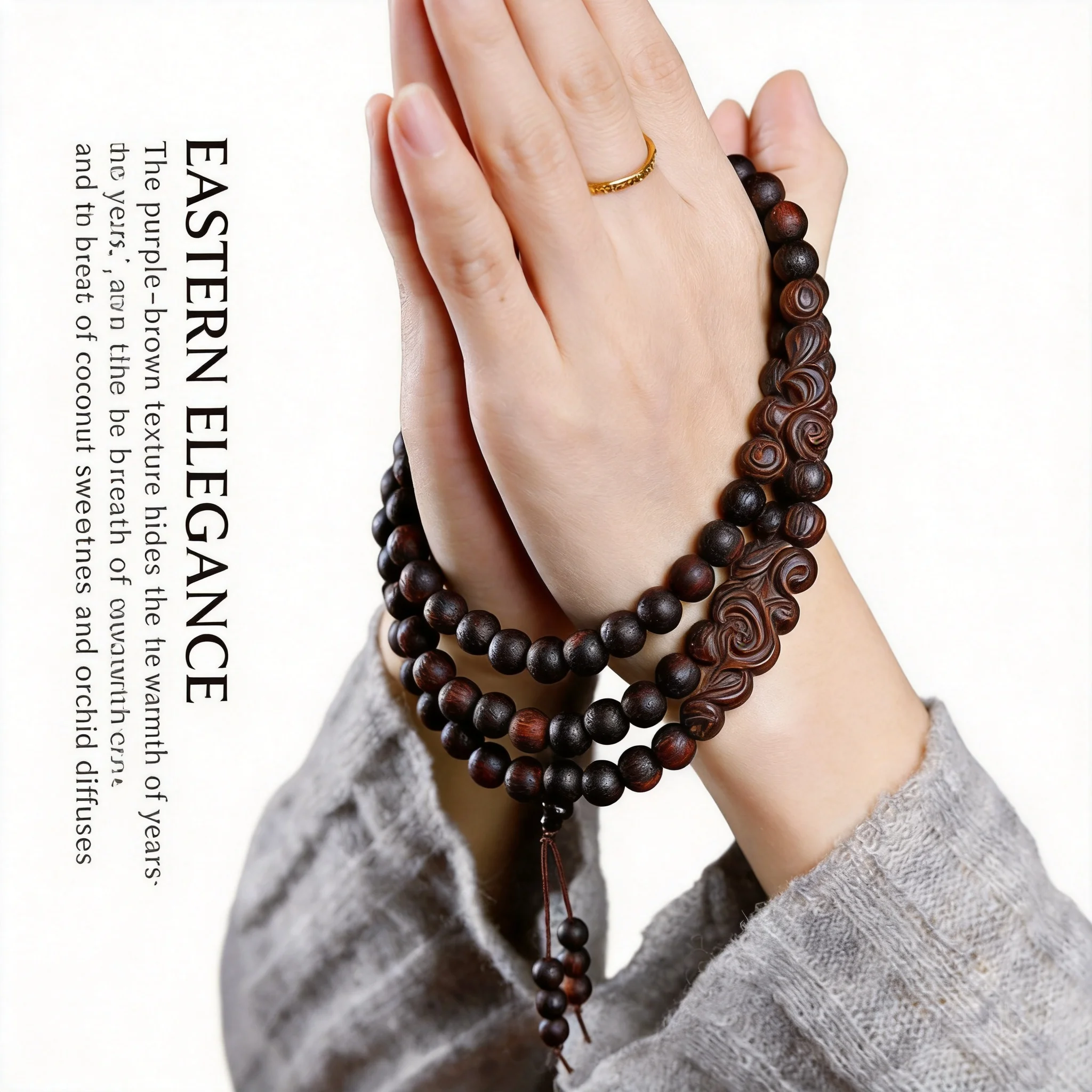 Lucky Chinese Blessing Natural High Oil Jiangzhenxiang Prayer Beads Bracelet 108 Mala Unisex Meditation Wealth Good Feng Shui