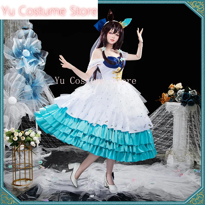 Umamusume:pretty Derby Vivlos Flower Marriage Dress Cosplay Costume Cos Game Anime Party Uniform Hallowen Play Role Clothes