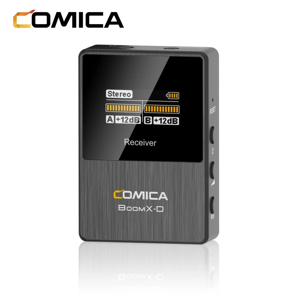 COMICA BoomX-D D1 D2 UC1 UC2 2.4G Mikrofon Nirkabel Digital dengan Mikrofon Clip-on Pemancar & Penerima untuk Ponsel Pintar