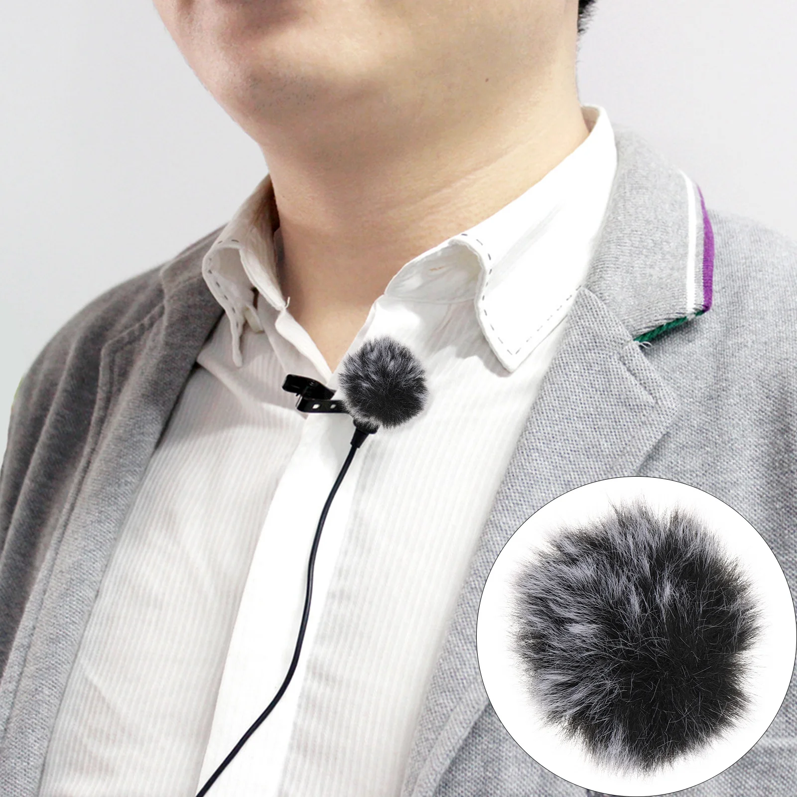 2 قطعة أغطية ميكروفون بمشبك مقاومة للرياح للحد من الضوضاء غطاء حماية للميكروفون لاستوديو تسجيل الغناء #4