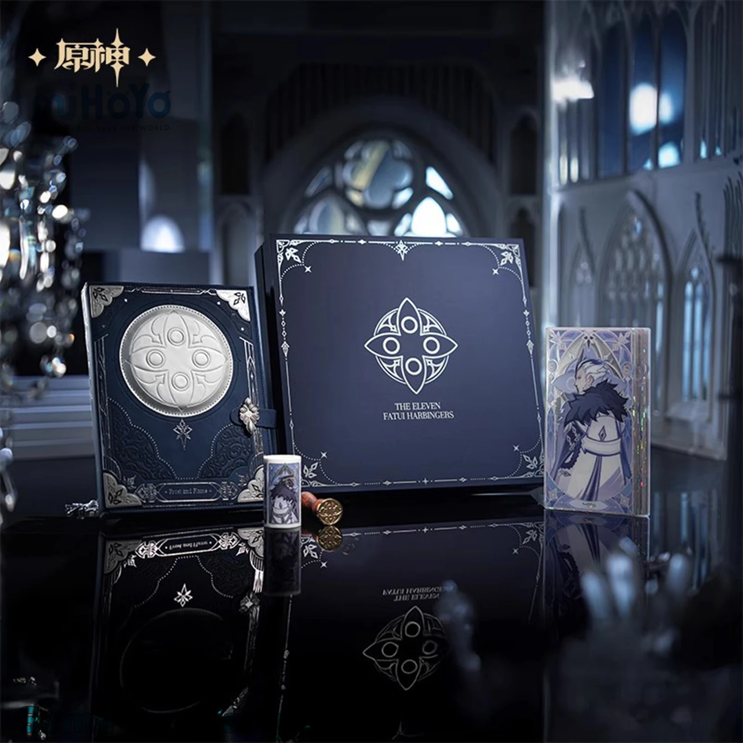 

[Genuine] Game Genshin Impact Fatui Harbingers Hand Account Gift Box Tape Stamp Card Set Anime Cosplay Accessories Xmas 2026