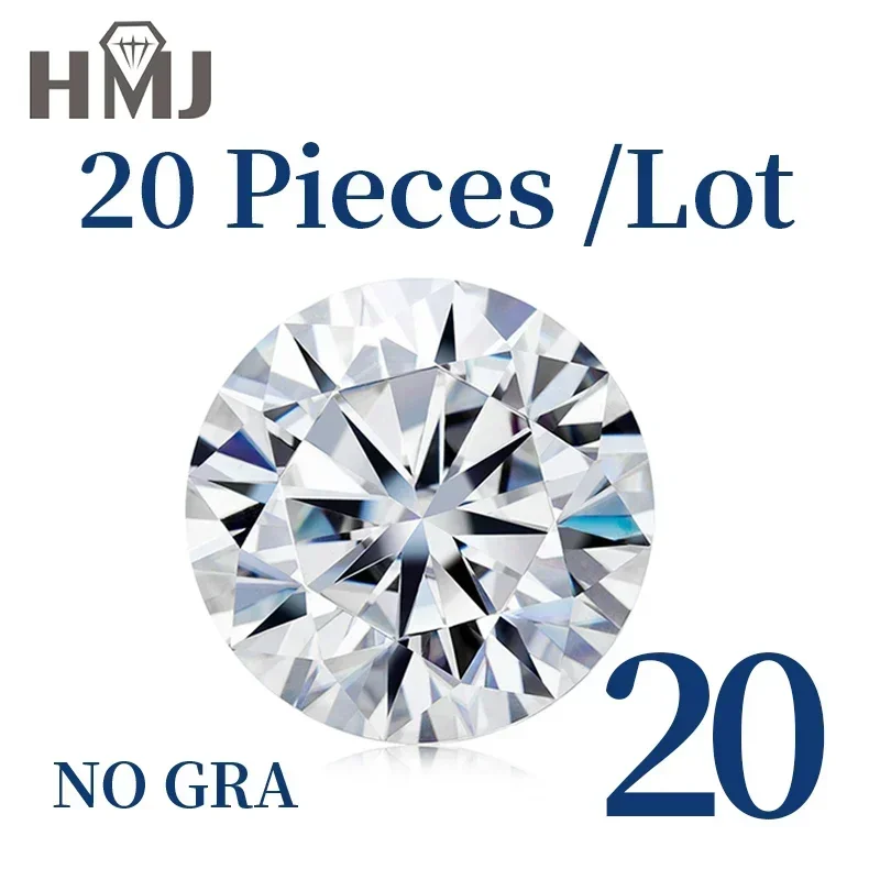 

( VS-SI Clarity ) 20pcs Per Lot Moissanite Stone High Cost Performance and Is Closer To Natural Diamonds for Jewelry Making