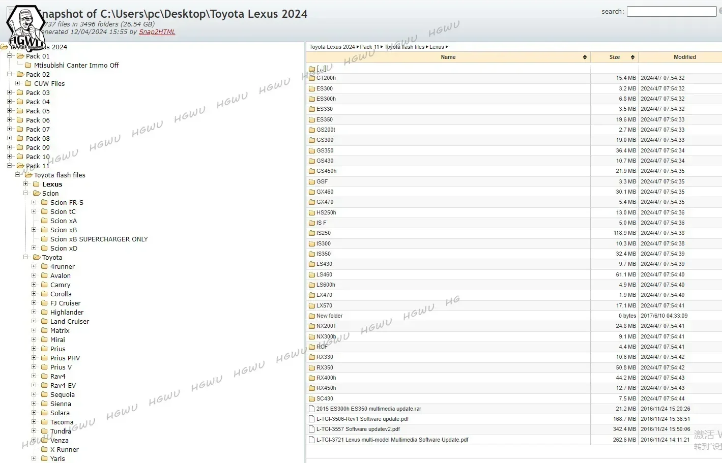 For Toyota Lexus | Stock File ECU Origin Firmware HGWU Immo Off And MOD Files .CUW .BIN Files 20779 About 26.5GB Toyolex 4 3