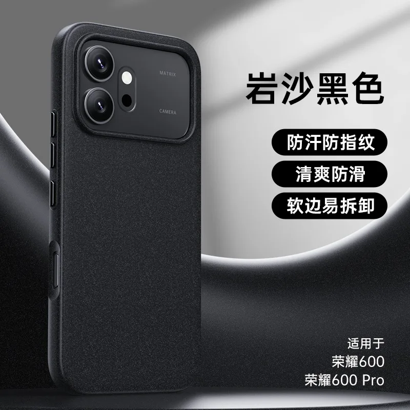 

Rock Sand Case For Honor 600 Pro 5G Shockproof Matte Phone Cover For Honor 500 Premium Hard PC Edge New Couple Phone Shell