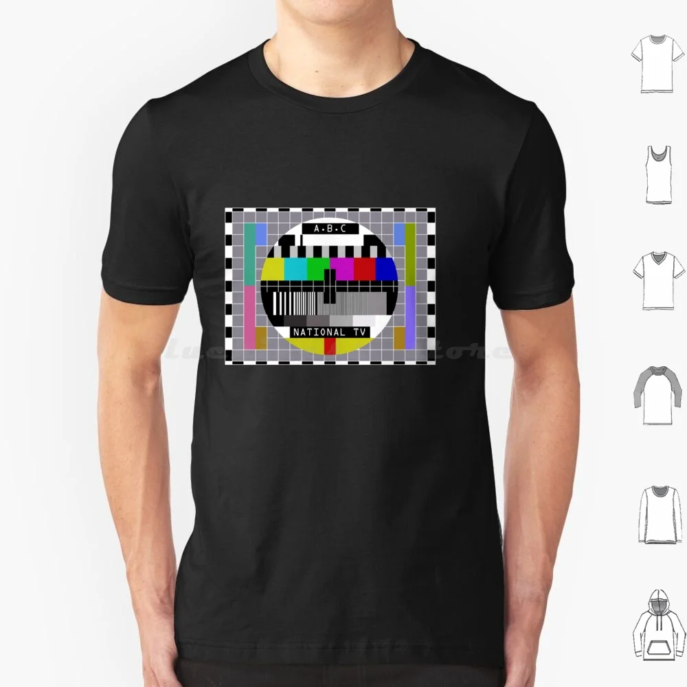 Test Card T Shirt Big Size 100% Cotton Abc Australia Australian Tv Retro Alphabet Abc Lockdown Abc Australia Funny Aussie