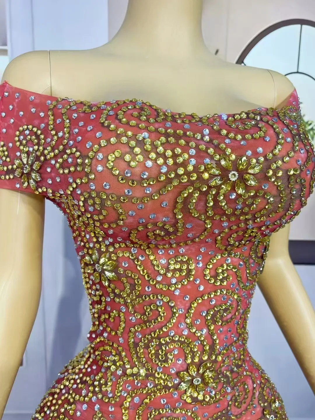 Robe Courte à Fleurs et Strass pour Femme, Design Spécial de Rotterdam, Costume de Cocktail, Tenue de Soirée, Séance Photo