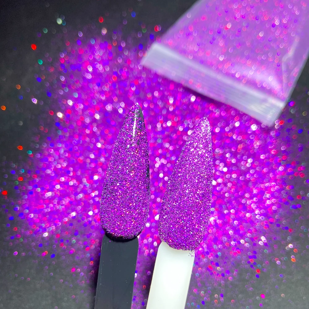 0.2 1/128 Multi-color Holographic Mirror Glitter for Nail Art,(Extra Fine Glitter), 50 Grams Holo Ultra Fine Nail Glitter Powder
