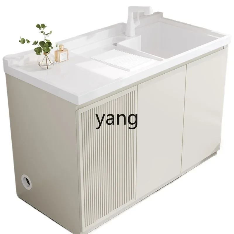 

Yjq Stainless Steel Honeycomb Aluminum Wash Wardrobe All-in-One Cabinet Combination Outdoor Laundry Tub Sets with Washboard