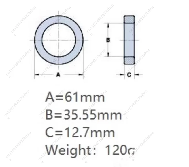 1Pcs   FT-240-43 American RF Ferrite Magnetic Ring Shortwave Antenna Balun Magnetic Core
