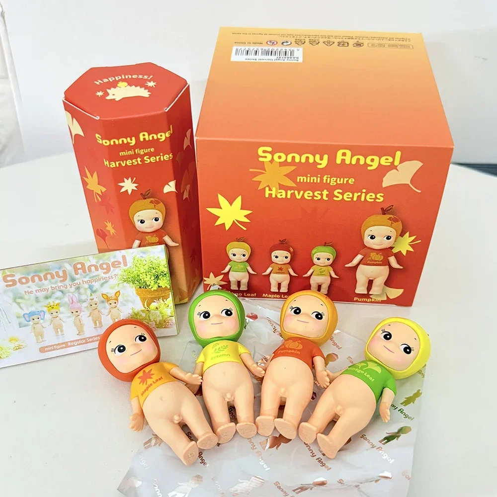 

Sonny Angel Blind Box 4Pcs Harvest Series Mini Anime Figures Cute Collectible Dolls for Kids Birthday Gifts Party Favors Kawaii