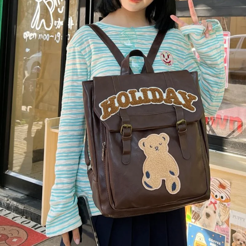 فتاة الموضة الكرتون شعبية على ظهره طالب الملابس عارضة الرياضة سعة كبيرة لطيف يده حقيبة تخزين Crossbody جديد #6