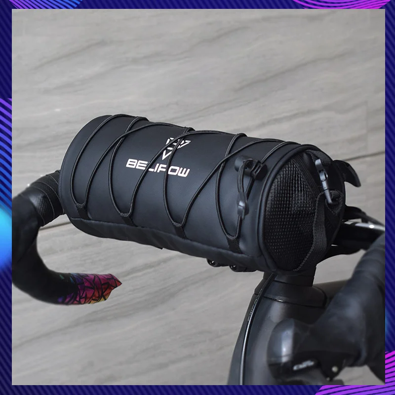 Bicycle Bag Bicycle Cylindrical Handlebar Bag Multifunctional Waterproof Cycling Storage Bag For Mountain Road Bike Motorcycle