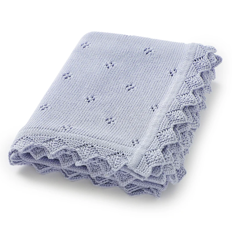 Baby Blankets Newborn 90*70cm Ultra-Soft Cotton Knitted Swaddle Wrap Blanket for Infant Toddler Boys Girls Throw Receiving Quilt