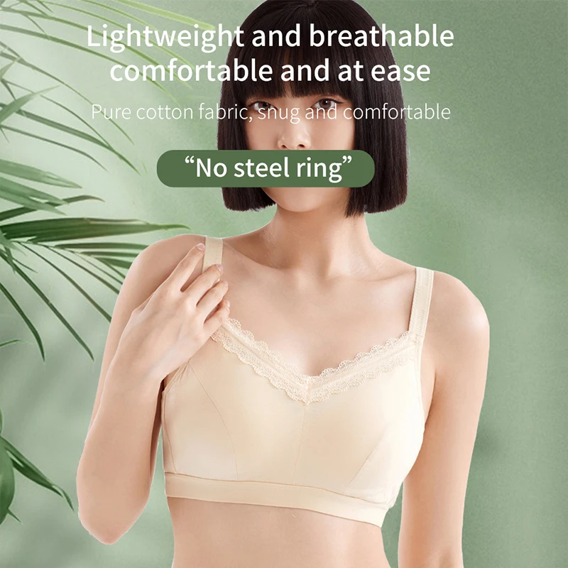 LERVANLA 6052 Silicone Breast Forms Fake Breasts Mastectomy Bra with Pockets for Artificial Prosthesis Woman Without Steel Ring