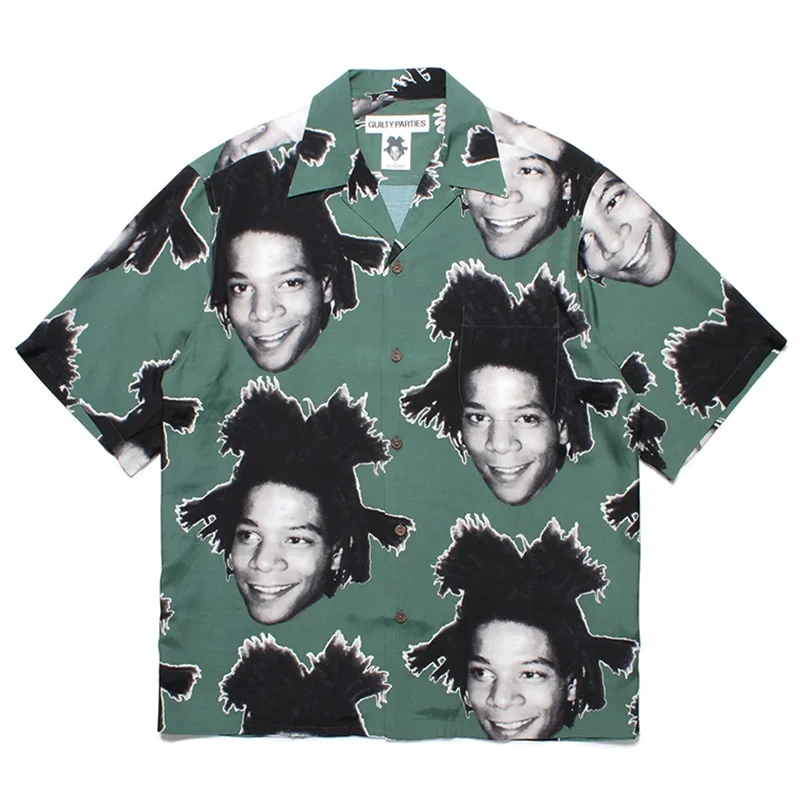 AI Trend WACKO MARIA Best Quality Mens Womens Avatar Full Print Summer High Street Clothing Hawaiian Short Sleeve Shirt