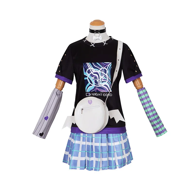 Anime Game Mi Project Sekai Colorful Stage Feat Yoisaki Kanade Cosplay Costumes Daily Wear Cute T-Shirt And backpacks Outfits