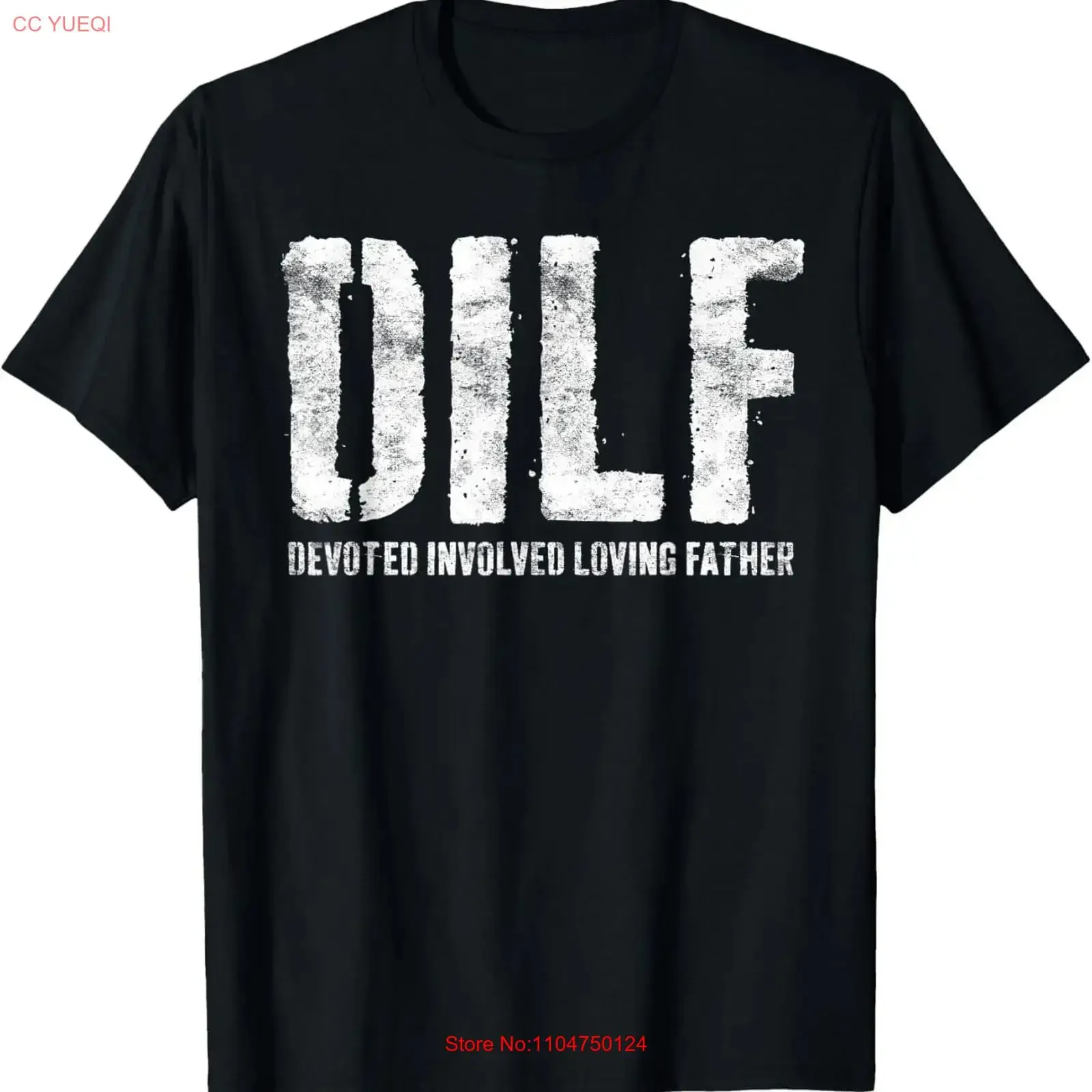 T-shirt DILF pour Homme – Fête des Pères – Cadeau pour Papa – Vintage, Délavé, Respirant, Unisexe – Vêtements Décontractés de Créateur