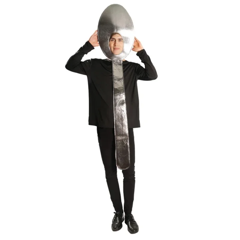Hombre adulto cuchara sopa tenedor túnica disfraz divertido parejas utensilio de cocina trajes Halloween Cosplay adulto amante fiesta mono