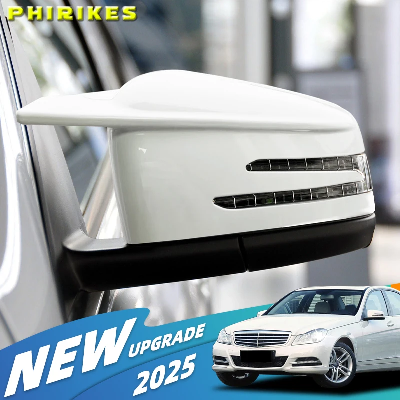 For Mercedes W204 E W212 W176 W246 CLS C218 GLA X156 Rearview Mirror Cover Side Mirror Cap ABS Carbon Fiber