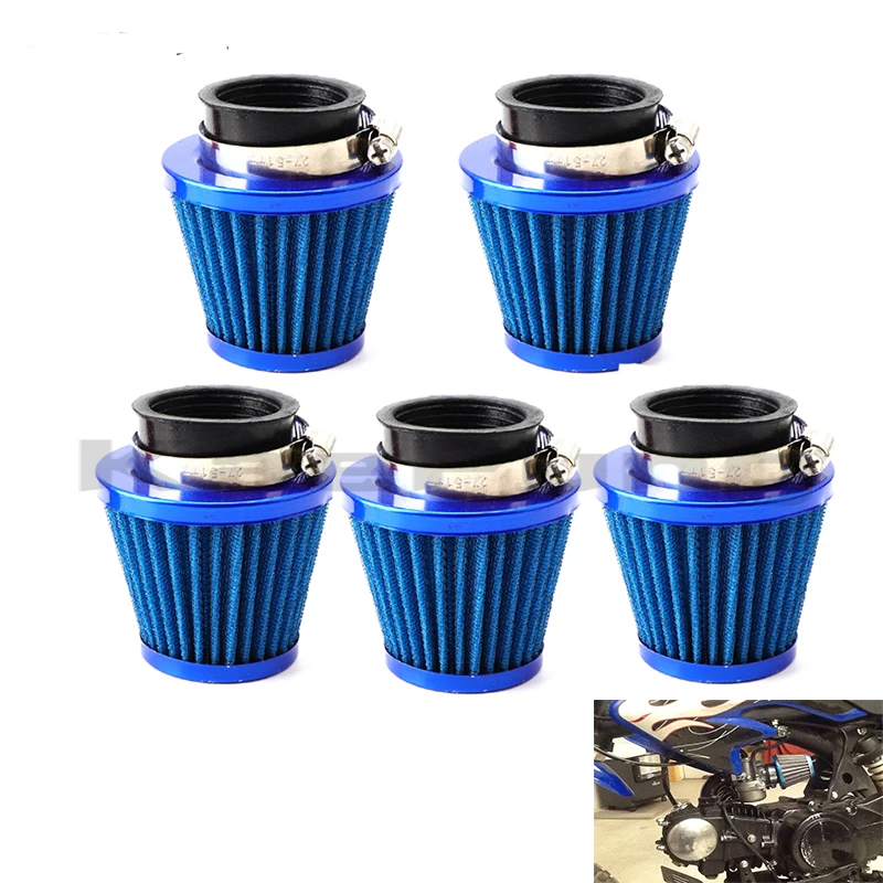 

5Pcs/Lot blue Universal 38mm Mushroom Head Motorcycle Carburetor Air Filter Cleaner Intake Pipe Modified Scooter